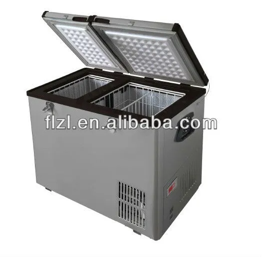 60L dual zone car fridge/ dc car freezer,portable freezer