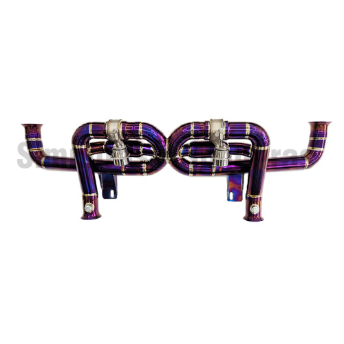 Burnet Purple Lamborghini Gallardo 04–08 F1 Spec Ti X-Pipe Auspuff mit Ventilen