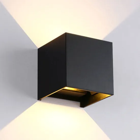 Modern Deco Square Wall Sconce - Adjustable LED Wall Light for Hotel Outdoor