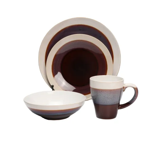 New design Glazed luxurry gift 16pc stoneware