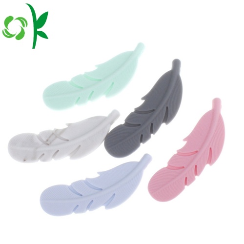 Silicone Chew Necklace Newest Silicone Leaf Teether Baby Toys Silicone Beads Manufactory