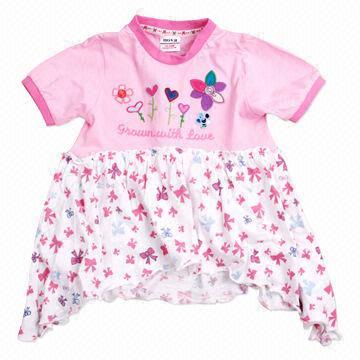 Nova Summer Ready Embroidered Girls' Dress, Made of Character Cotton, OEM/ODM Orders Welcomed