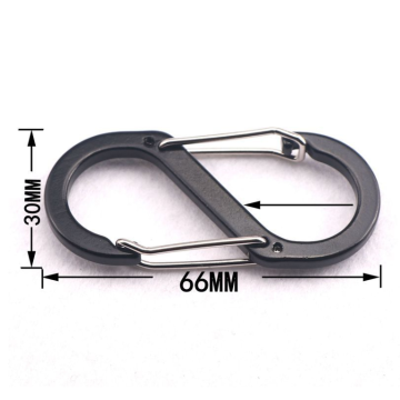 WATOWER S shaped carabiner keychain hooks, 66*30mm