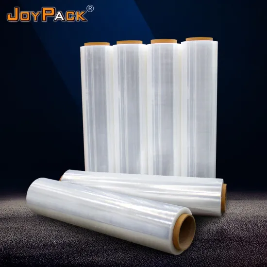 high pre-stretch wrapping film for machine use