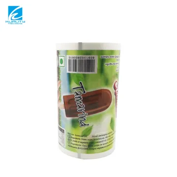 Customized Food Grade Plastic Sachet Ice Cream Packaging Roll Film Wrapper