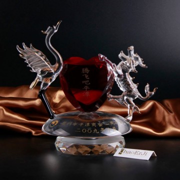 Animal figure Model Crystal Crafts K9 Glass Gifts for business memento