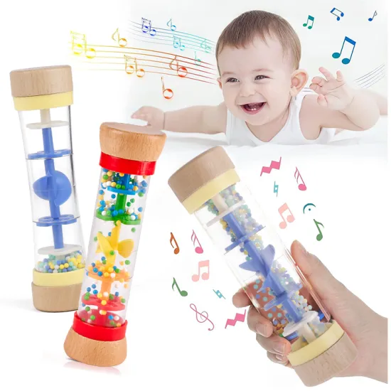 Popular Wooden Sensory Rainmaker Toy: A Musical Instrument for Baby's Early Childhood Education