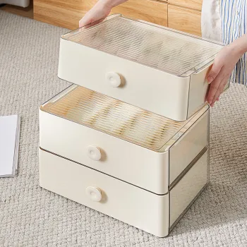 Wardrobe Storage Box with Clear Lid for Bra, Underwear, and Socks