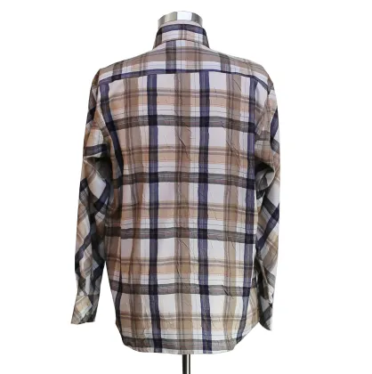 Checked Shirts Long Sleeves button closing