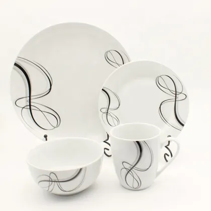 Royal Bone Gift Decal Dinnerware Porcelain Dinnerware Sets