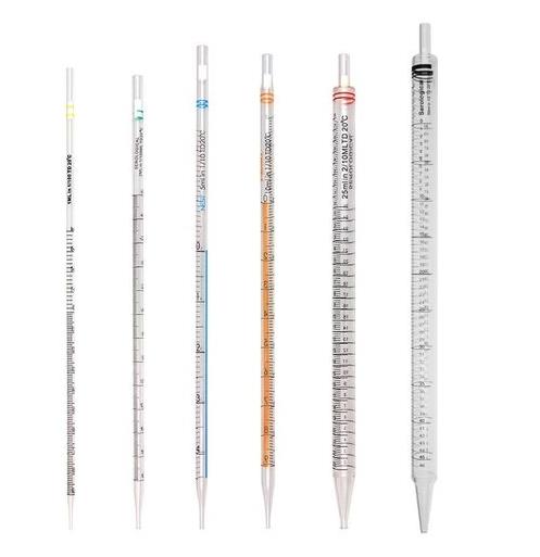 Pipetas de medição de vidro reutilizável de laboratório 50ml