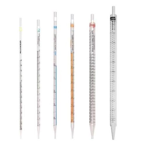 Pipetas de medição de vidro reutilizável de laboratório 50ml