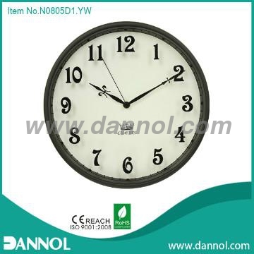 2013 New Home Decoration Modern 12\" Round Quartz Metal Wall Clock