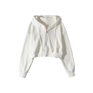 Women's Zip Up Hoodies Cropped Cardigan