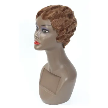 Finger Wave Wigs 30# Pixie Wigs Short Human Hair Wigs For Black Women