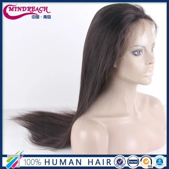 Chinese hair #1b color human hair full lace wig yaki straight lace wig indian women hair wig decent quality and best price wig