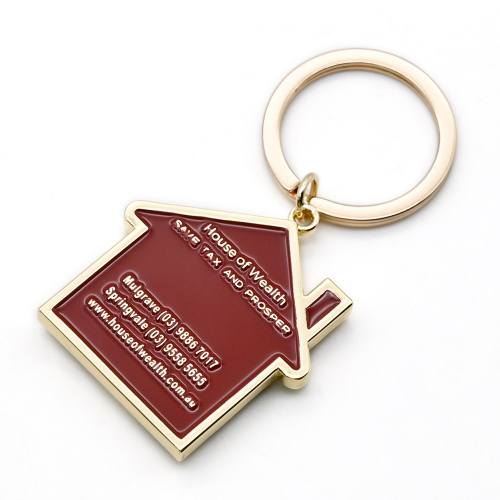 Custom Simple House Shape Removable Magnet Keychain
