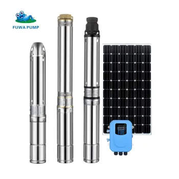 2HP Solar Powered Submersible Water Pump for Agricultural Irrigation in Deep Wells - Italian Technology