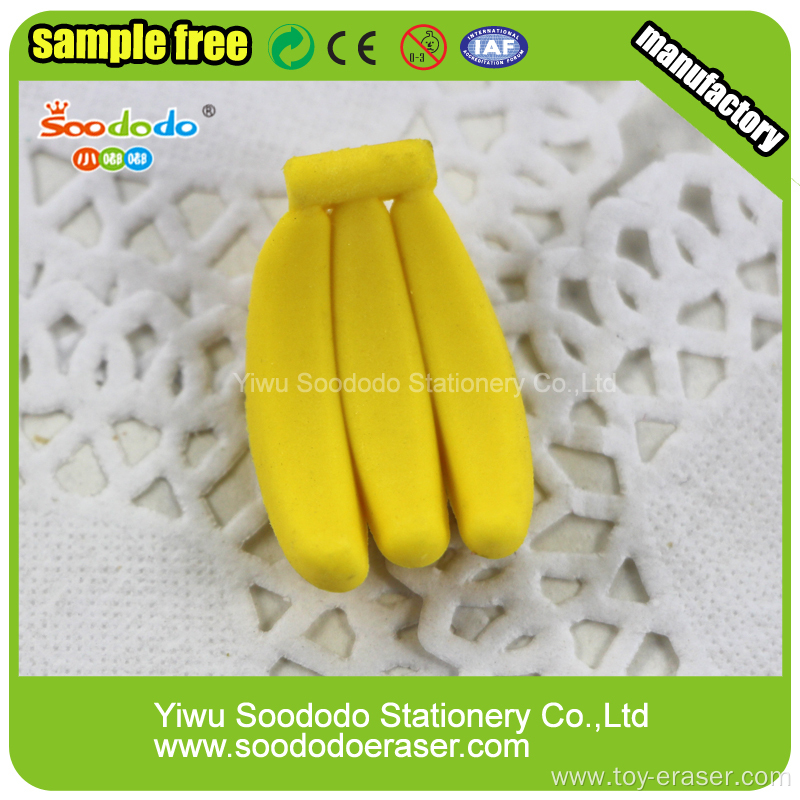 hot sell banana erasers stationery eraser seller