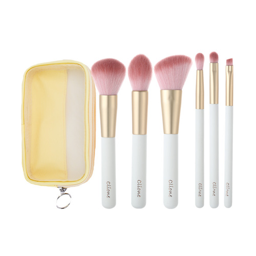 set di pennelli per trucco cosmetico in oro rosa