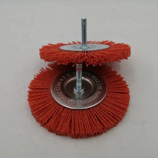 Red Blue Bristle Grinder Disc Brush Nylon Cleaning Polishing Brush with Shank