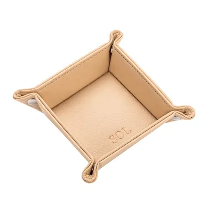 Premium PU Leather Jewelry Storage Trays for Home Decoration