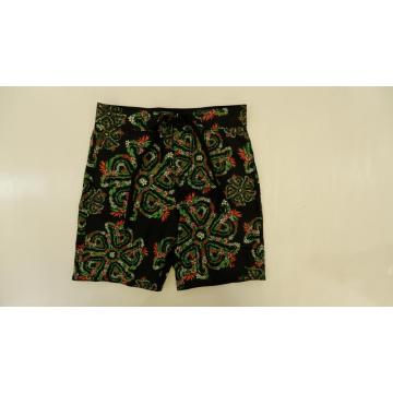 Vintage Print Men's Beach Style Pants