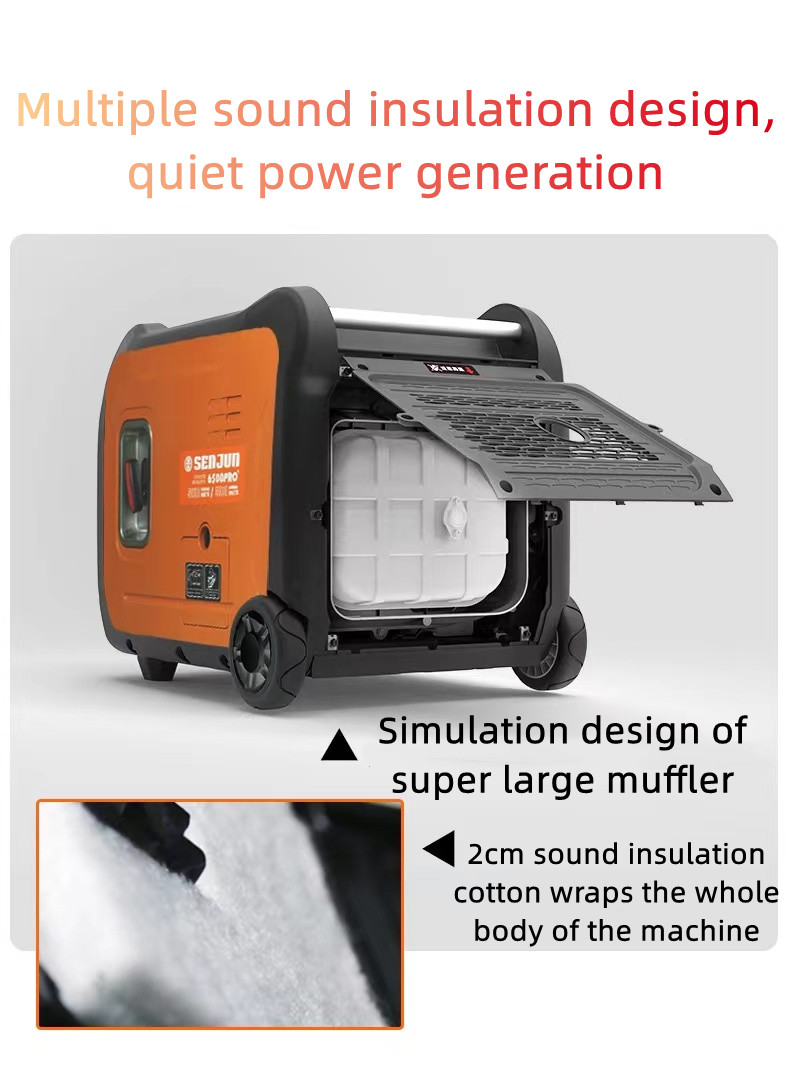 220V generador de gasolina silenciosa doméstica