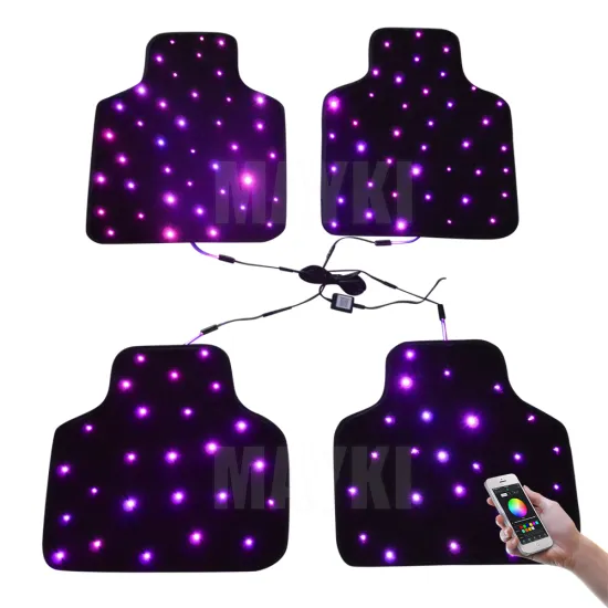 Universal Fiber Optic Starlight LED Car Mats - 4 Pieces