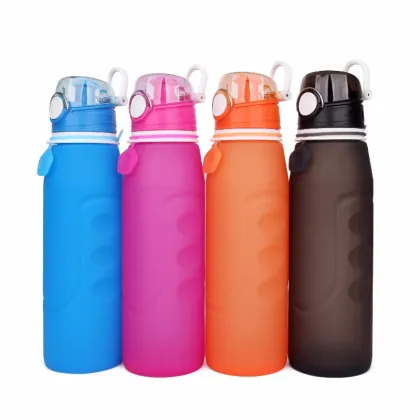 Bicycle Accessories Manufacturer 750ml BPA Free Collapsible Water Bottles In Bulk