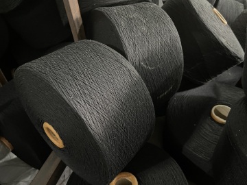 ne6s black recycled cotton yarn for gloves knitting to russia market