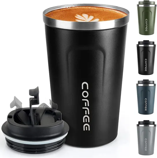 Spill-Proof Stainless Steel Insulated Tumbler Coffee Travel Mug