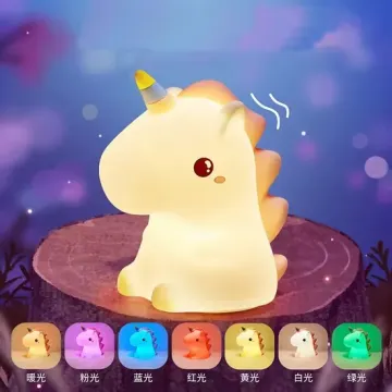 Lámpara de noche de unicornio de silicona suave