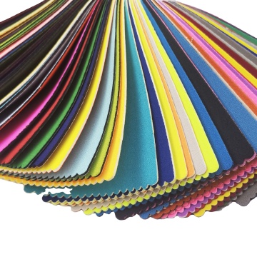 Black Adhesive Neoprene Fabric Laminated with Polyester Jersey and Lycra Nylon