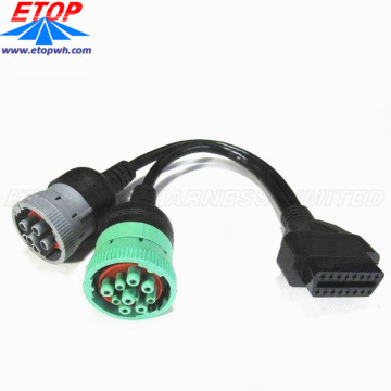 Xe tải nặng J1939 cáp mở rộng OBD2 OBD-II