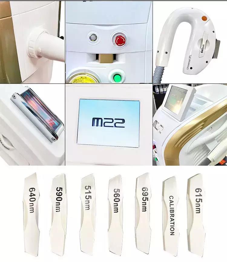 Single Handle M22 Laser OPT IPL ND YAG Skin Care Hair Removal Laser Machine