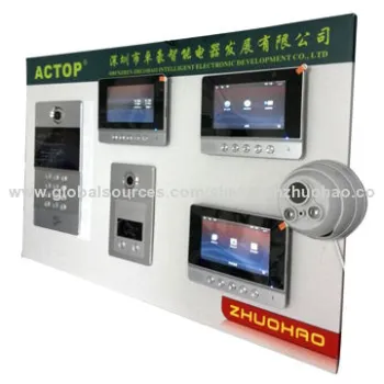 ACTOP TCP/IP Video Door Phone System with 8-zone Alarm, Supports Flat to Flat Intercom