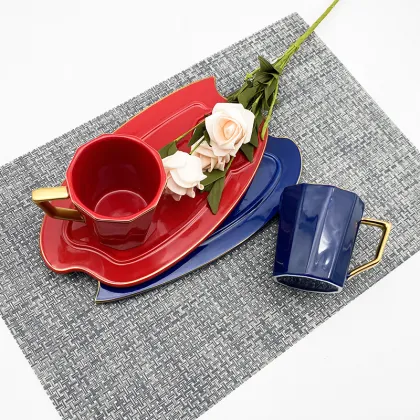 hot selling coffee mug cup porcelain coffee cup and saucer sets elegant tea cup for home