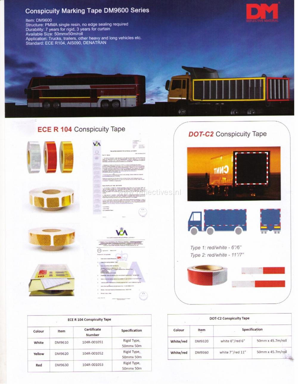 DOT-C2 Conspicuity Marking Tape Series