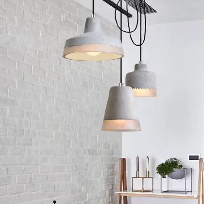 Modern Wabi Sabi Resin Microcement Chandelier for Kitchen and Bedroom