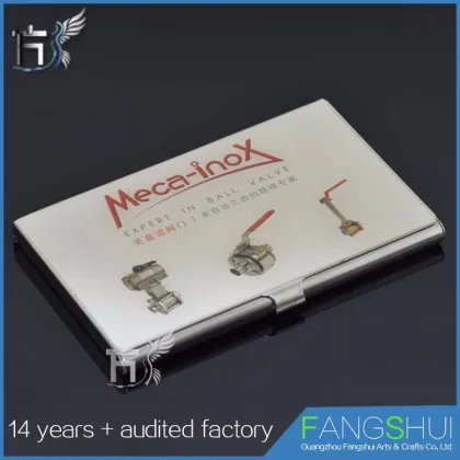 Stickers Logo Stainless steel the unique design of the name card holder