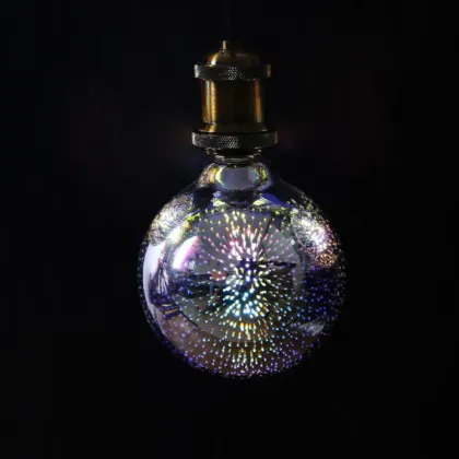 Festive Fireworks: Colorful 3D Glass LED Bulbs