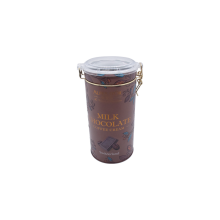 Kotak kaleng pot kopi bundar kaleng