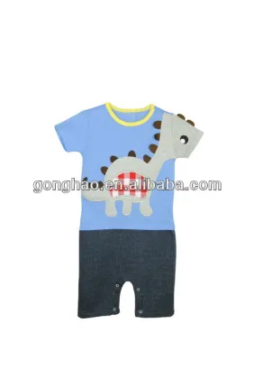 100% cotton baby clothing sets with cute embroidery