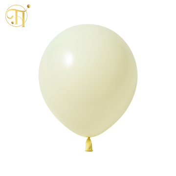Macaron Yellow latex balloons Globosmayoristas
