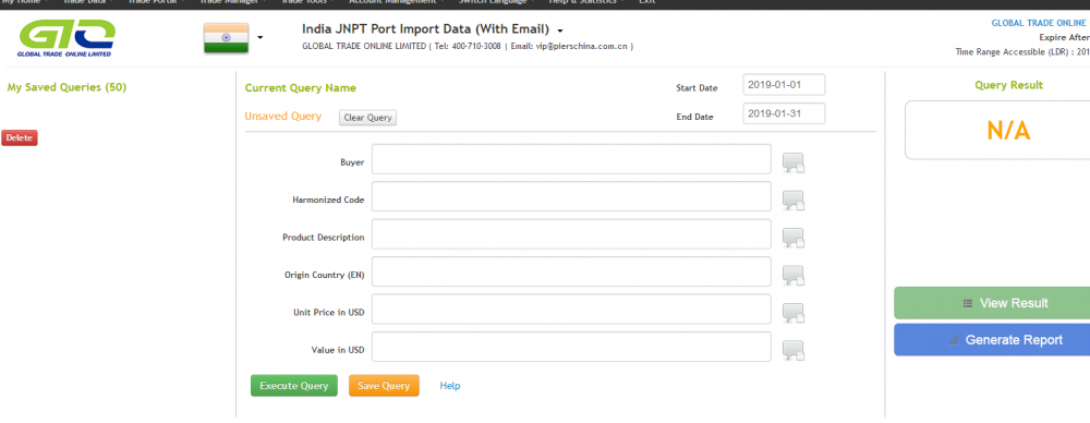 Daftar Importir Dan Ekspor India