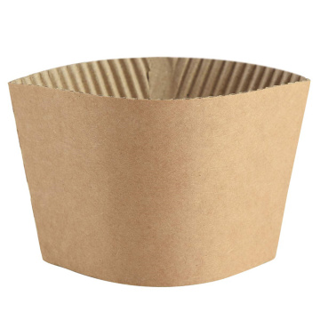 Coffee Sleeves Protective Heat Insulation Drinks Cup Sleeve Corrugated Hot Kraft Paper Disposable Craft Paper Tea Packaging