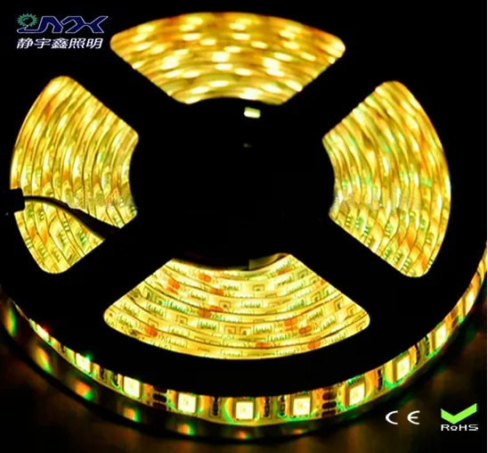 New product for 2015 5050 5M roll 14.4w per m led strip Yellow single copper pcb led flexible strip light