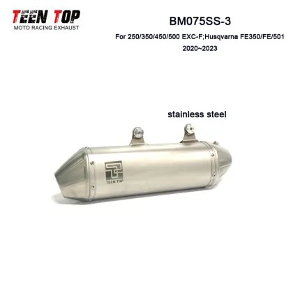 Titanium Alloy Exhaust System for 2020-2023 250 EXC-F, 350 EXC-F, and 350 XCF-W Motocross Bikes