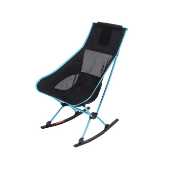 Portable High Back Rocking Chair for Balcony and Camping with Carry Bag